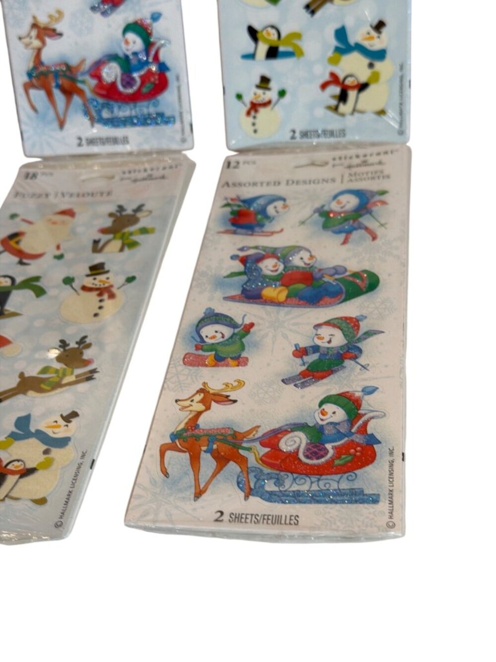Stickeroni Holiday Sticker Lot Christmas Hallmark Grinch Snowmen Winnie The Pooh - Picture 6 of 6